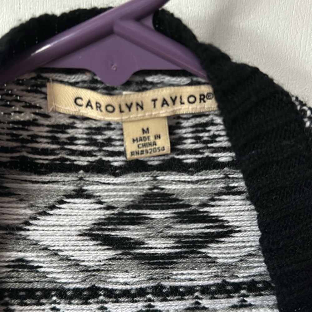 Carolyn Taylor Fair Isle open Cardigan, Medium - Picture 2 of 6
